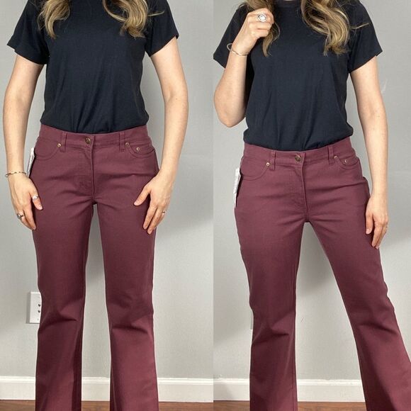 Nwt Straight leg burgundy red trousers pants jeans. French dressing - Picture 2 of 8